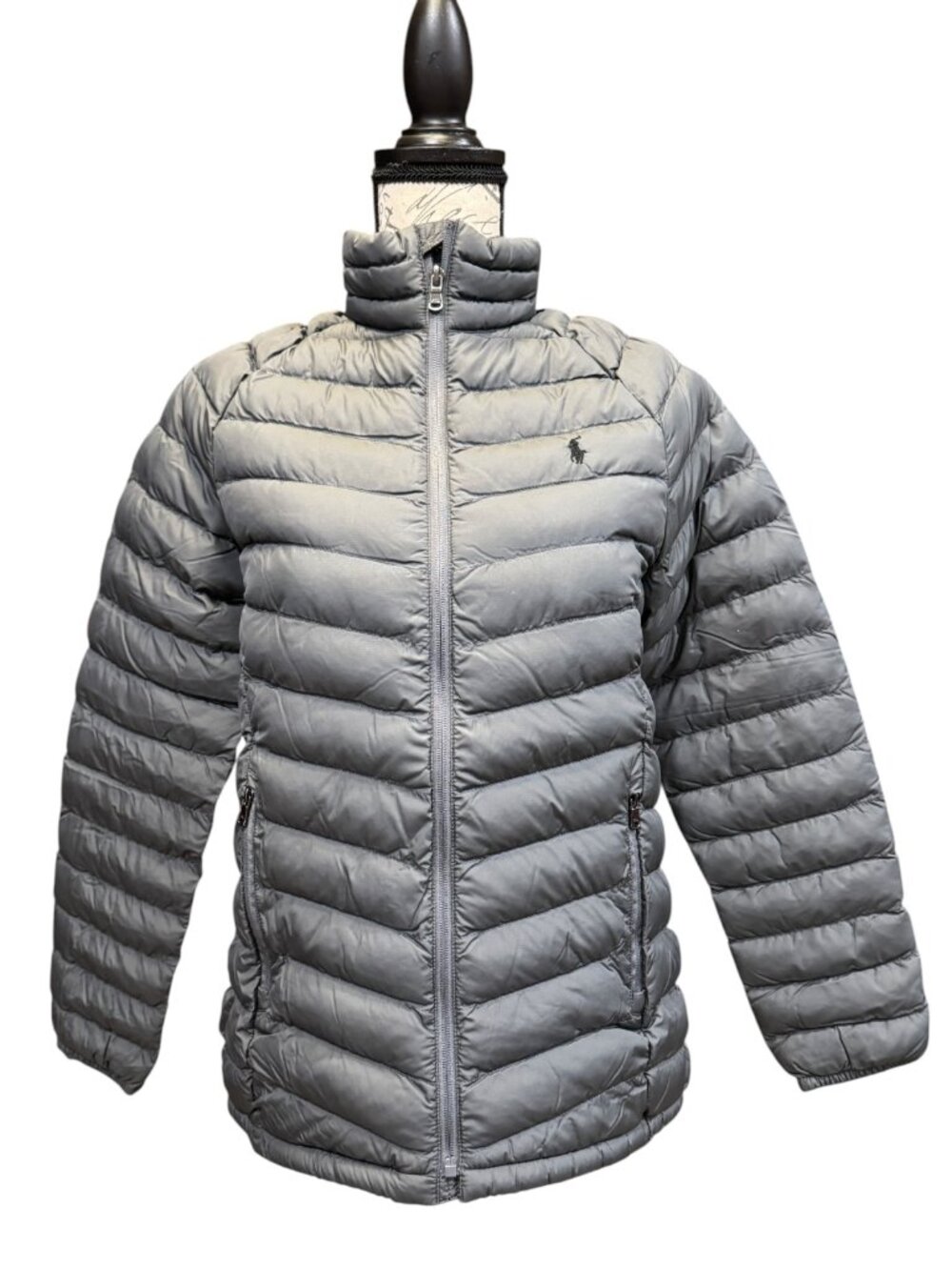 Polo NWT🏷️ Ralph Lauren Youth Combat Grey Puffer Jacket – Size Large (14-16)
